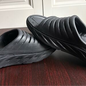 Hoka One One Black Slide Sandals